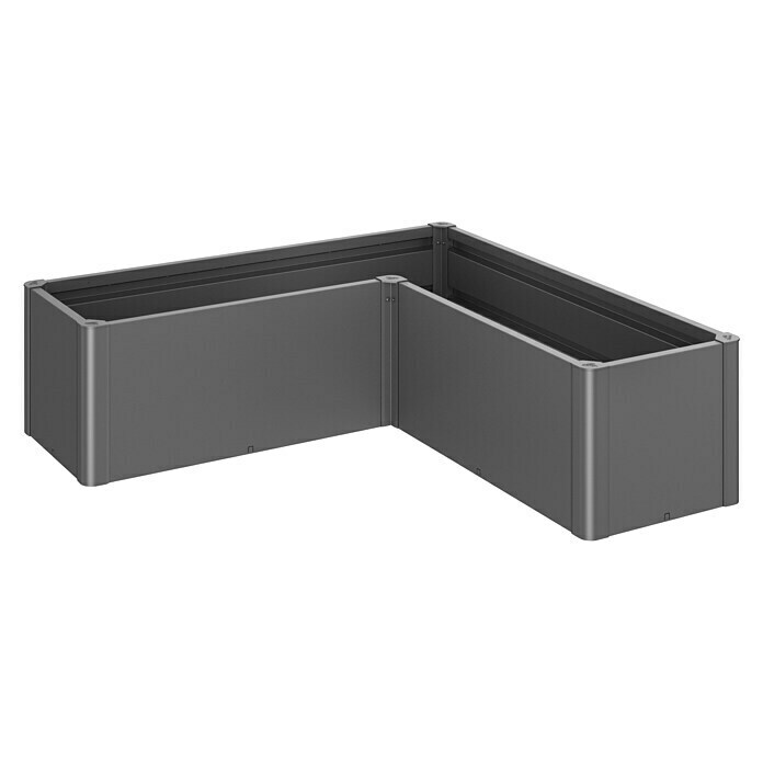 Biohort Belvedere Hochbeet Mini L-Form (152 x 152 x 45 cm, Stahl, Dunkelgrau Metallic) | BAUHAUS
