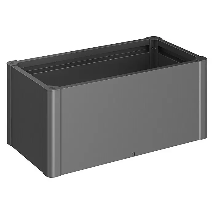 Biohort Belvedere Hochbeet Belvedere - 53 x 102 x 45 cm, Stahl, Dunkelgrau Metallic - Diagonale Ansicht