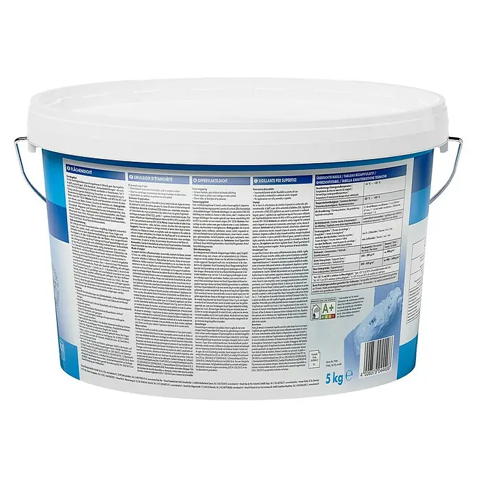 Knauf Flächendicht - 5 kg - Ein Eimer mit Knauf Flächendicht, einer wasserdichten Beschichtung für den Innen- und Außenbereich. Ideal für Feuchträume und Keller.