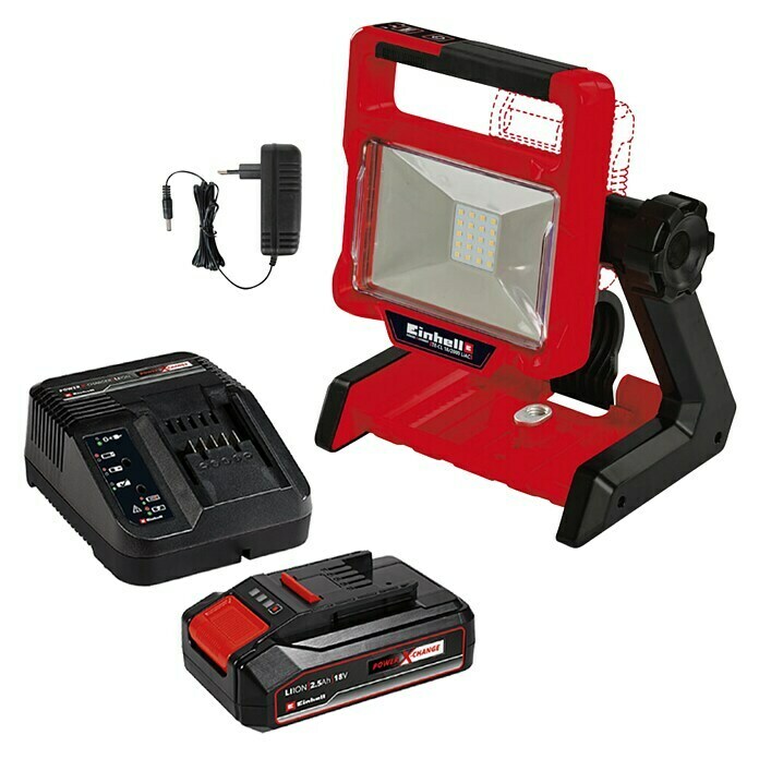 Einhell Power X-Change 18V Maschinenpaket (LED-Akkustrahler TE-CL 18/2000 LiAC-Solo + Starter-Kit (-50%)) + BAUHAUS Garantie 5 Jahre auf elektro- oder