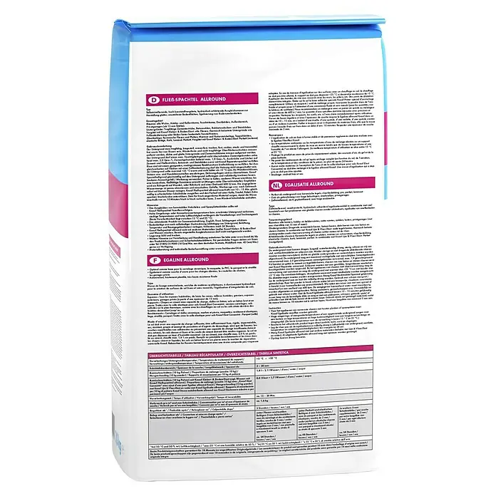 Knauf Fließspachtel allround - 10 kg, Schichtdicke: 3 mm - 30 mm - Produktbild von Knauf Fließspachtel Allround, eine selbstverlaufende, hydraulisch erhärtende Ausgleichsmasse zur Bodenebene.