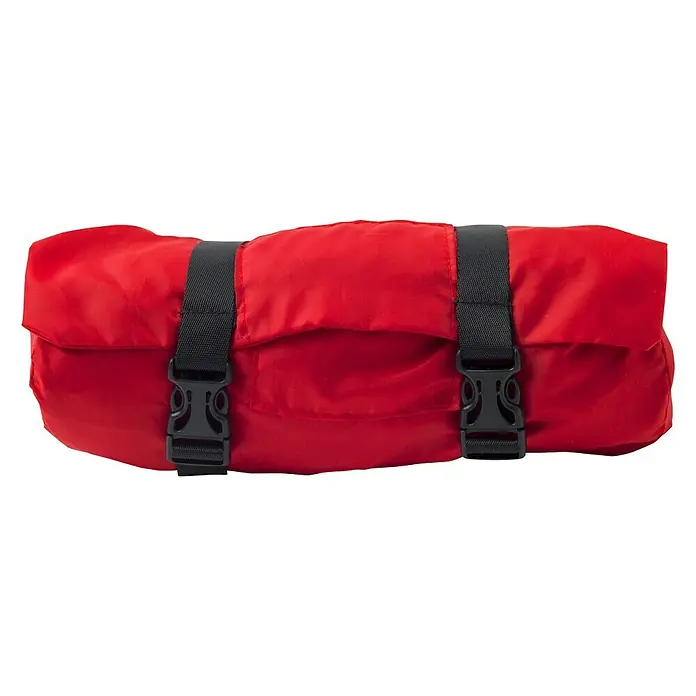 Amazonas Hängematte Travel Set - L x B: 275 x 140 cm, Rot - Rote, gepackte Erste-Hilfe-Tasche mit schwarzen Gurten, ideal für Outdoor-Abenteuer und Notfälle. Praktisch und gut sichtbar.
