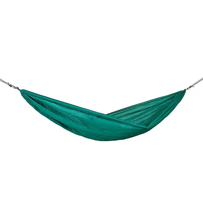 Amazonas Hängematte Travel Set - L x B: 275 x 140 cm, Grün - Hängematte aus robustem, grünem Stoff mit Aufhängung für entspannte Stunden im Freien. Perfekt für Camping und Garten.