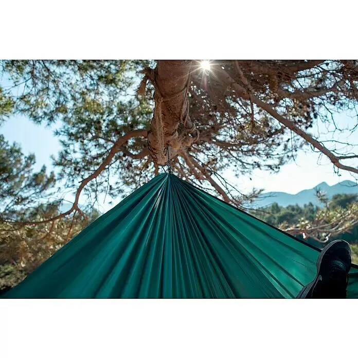Amazonas Hängematte Travel Set - L x B: 275 x 140 cm, Grün - Detailaufnahme