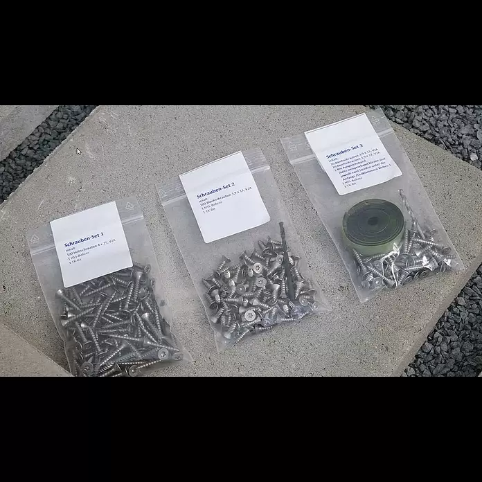 Kovalex Schrauben-Set 3 - 20 Stk., Passend für: Kovalex WPC-Terrassendecksysteme - Kovalex Schraubensets