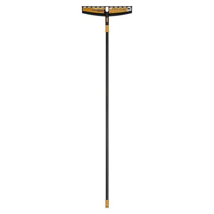 Fiskars Solid Laubbesen - Arbeitsbreite: 52 cm, Anzahl Zinken: 24, Art Stiel: Langstiel - Die Fiskars Universal Gartenharke mit verstellbarem Kopf und Teleskopstiel für effizientes Arbeiten im Garten.