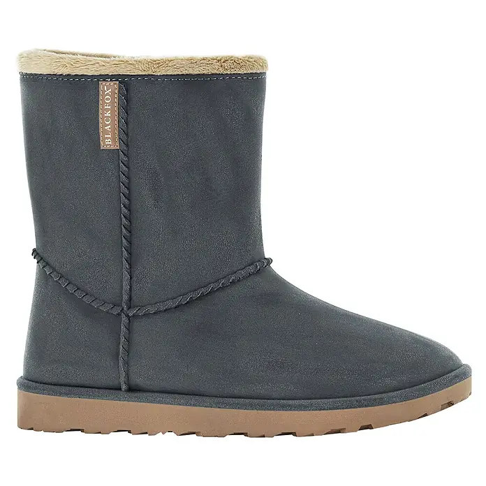 Black Fox Winterstiefel Cheyennetoo - Schuhgröße: 38, Schwarz - Grauer Blackfox Winterstiefel mit brauner Sohle und dekorativen Ziernähten für warme und stilvolle Wintertage.