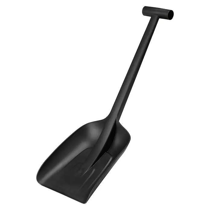 Fiskars Solid Autoschaufel - Breite: 21,5 cm, Kunststoff, Geeignet für: Schnee - Schwarzer Kunststoffschaufel für Gartenarbeiten, robust und langlebig. Ideal zum Umgraben und Bewegen von Erde im Garten.