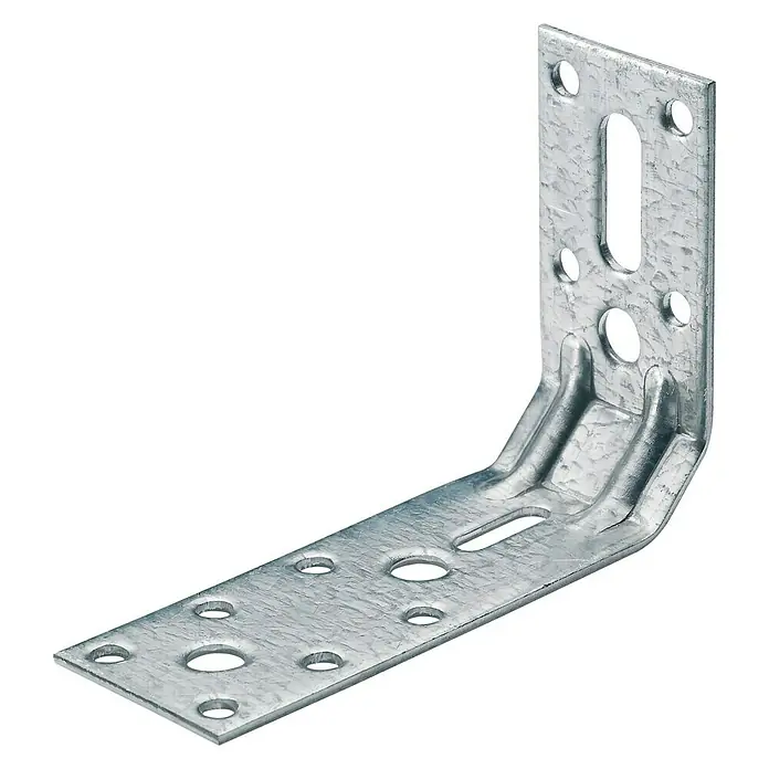 Hettich Verstellwinkel - L x B x H: 70 x 50 x 35 mm, Verzinkt, 1 Stk. - Winkelverbinder aus Metall mit Löchern zur Befestigung. Ideal für stabile Verbindungen im Bauwesen und Heimwerkerprojekten.