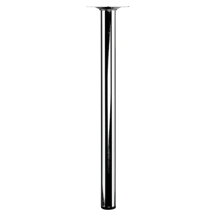 Element System Möbelfuß - Ø x H: 3 x 40 cm, Traglast: 50 kg, Stahl, Chrom - Silberne Tischbein im Detail, mit glänzender Oberfläche und klaren Linien, ideal für moderne Möbeldesigns.