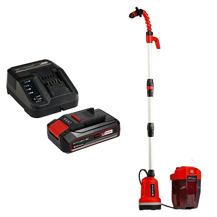 Einhell Power X-Change 18V Maschinenpaket (Akku-Klarwasserpumpe GE-PP 18 RB + Starter-Kit (-50%)) | BAUHAUS