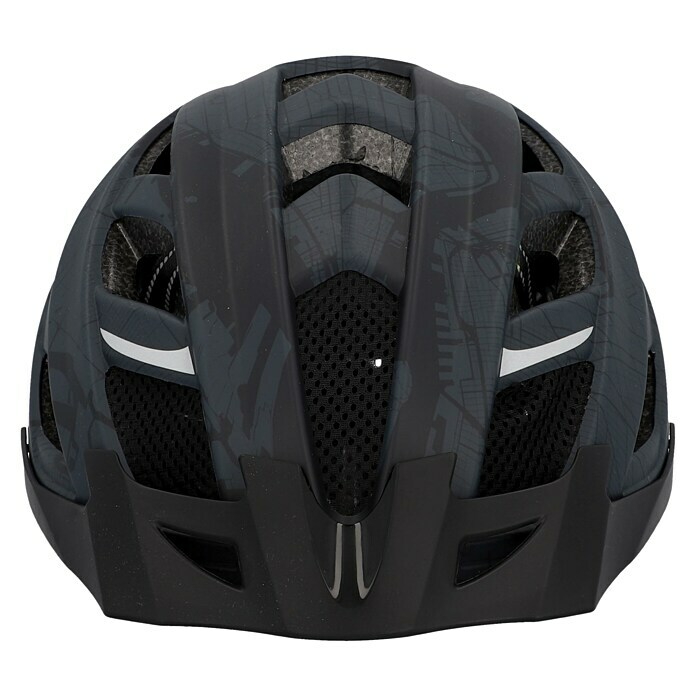 Fischer Fahrradhelm Urban Plus BrooklynL/XL 58 - 61 cm, Schwarz Front View