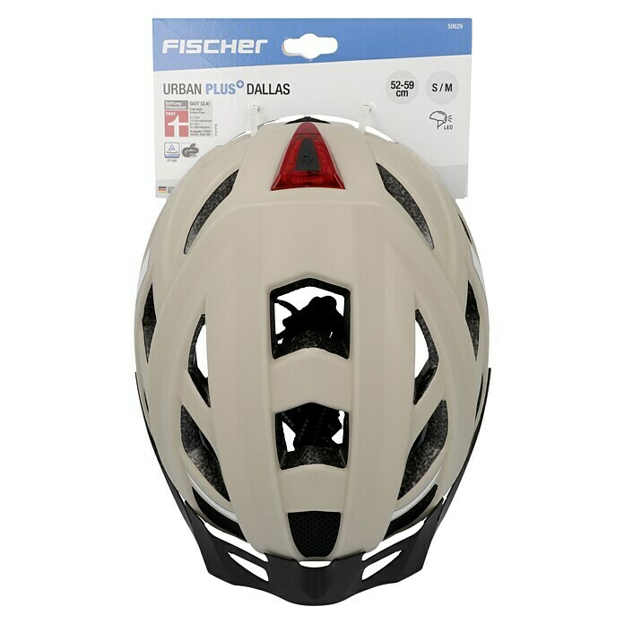 Fischer Fahrradhelm Urban Plus DallasL/XL 58 - 61 cm, Beige Top View