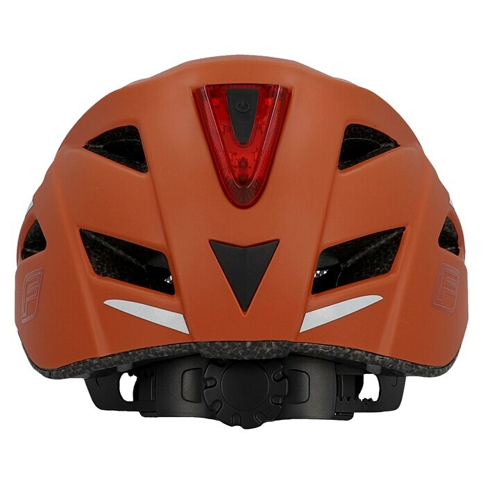 Fischer Fahrradhelm Urban Plus MiamiS/M 52 - 59 cm, Orange Back View