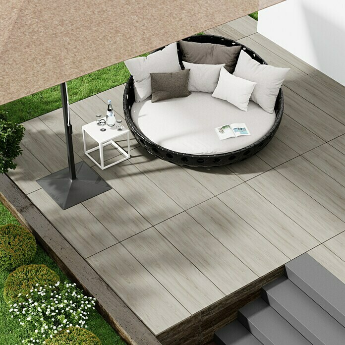 Marazzi Terrassenfliese E20T Woodliving Fumo40 x 120 x 2 cm, Beige, Matt Mood Shot