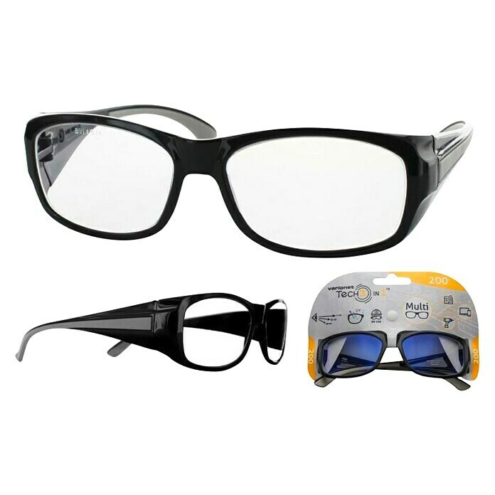 Westers informeel slachtoffers Varionet Veiligheidsbril model 200 +2 (Sterkte: 2 dpt, Blauw licht filter,  Zwart) | BAUHAUS