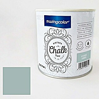 swingcolor Pintura de tiza Chalk Paint (Verde Anna, 500 ml)