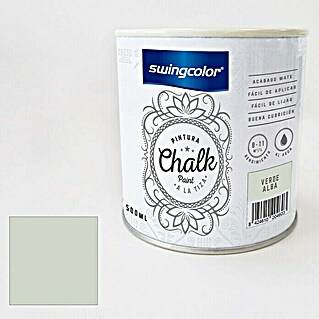 swingcolor Pintura de tiza Chalk Paint (Verde Alba, 500 ml)