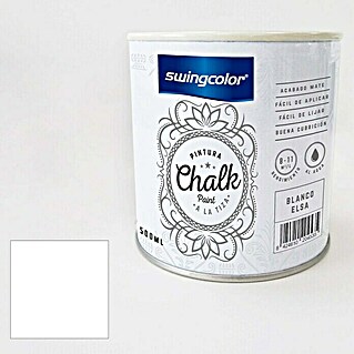 swingcolor Pintura de tiza Chalk Paint (Blanco Elsa, 500 ml)