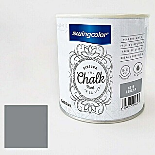 swingcolor Pintura de tiza Chalk Paint (Gris Teresa, 500 ml)