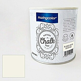 swingcolor Pintura de tiza Chalk Paint (Blanco Roto Cristina, 500 ml)