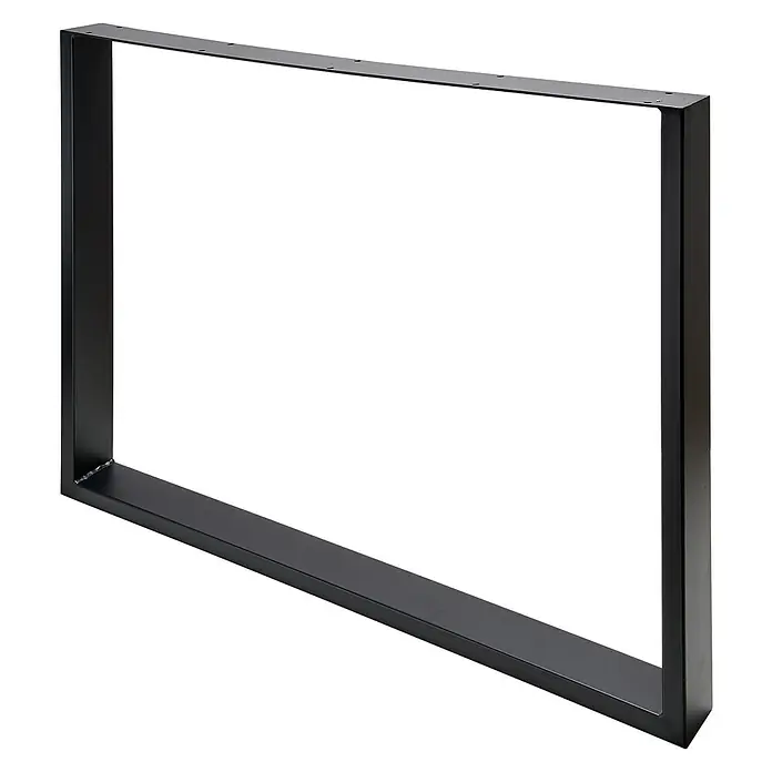Hettich Tischgestell - L x H: 90 x 71 cm, Stahl - Schwarzer rechteckiger Metalltischfuß mit sauberer Verarbeitung für moderne Innenräume.