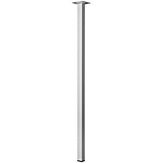 Hettich Möbelfuß (L x B x H: 2,5 x 2,5 x 70 cm, Traglast: 50 kg, Stahl, Aluminium-Optik)