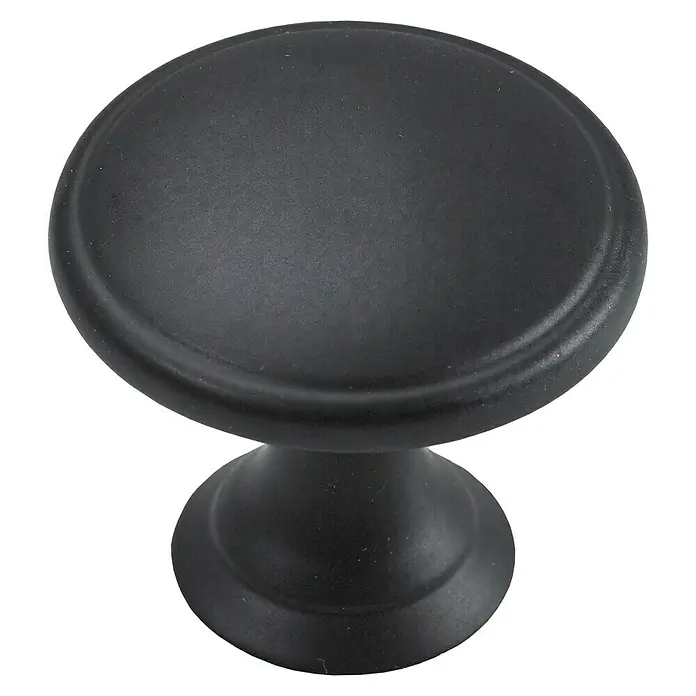 Hettich Möbelknopf - Typ Möbelgriff: Knopf, Sonstige, Sonstige, Schwarz - Elegante, mattschwarze Möbelknopf mit einem Durchmesser von 3 cm. Ideal, um Ihren Möbeln einen modernen Touch zu verleihen.