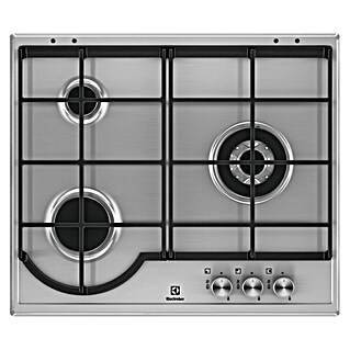 Electrolux Placa de gas de gas EGH6333BOX (L x An: 51 x 59,5 cm, Número de quemadores de gas: 3 ud.)