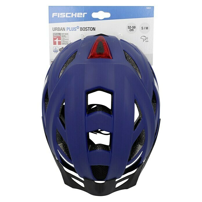 Fischer Fahrradhelm Urban Plus BostonS/M 52 - 59 cm, Dunkelblau Top View