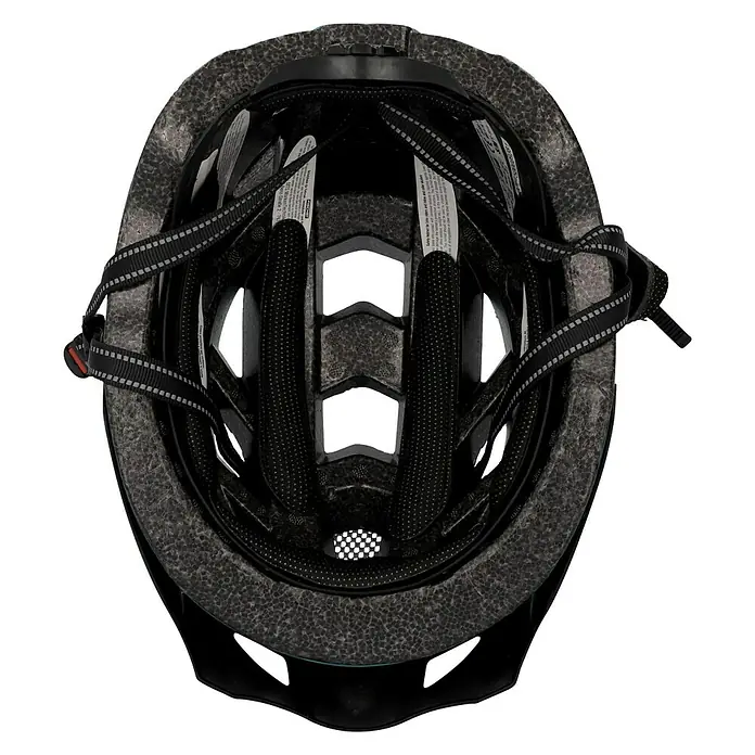 Fischer Fahrradhelm Urban Plus New York - S/M 52 - 59 cm, Türkisblau - Innenansicht eines Fahrradhelms mit verstellbaren Riemen und Polsterung für Komfort und Sicherheit. Ideal für Radtouren.