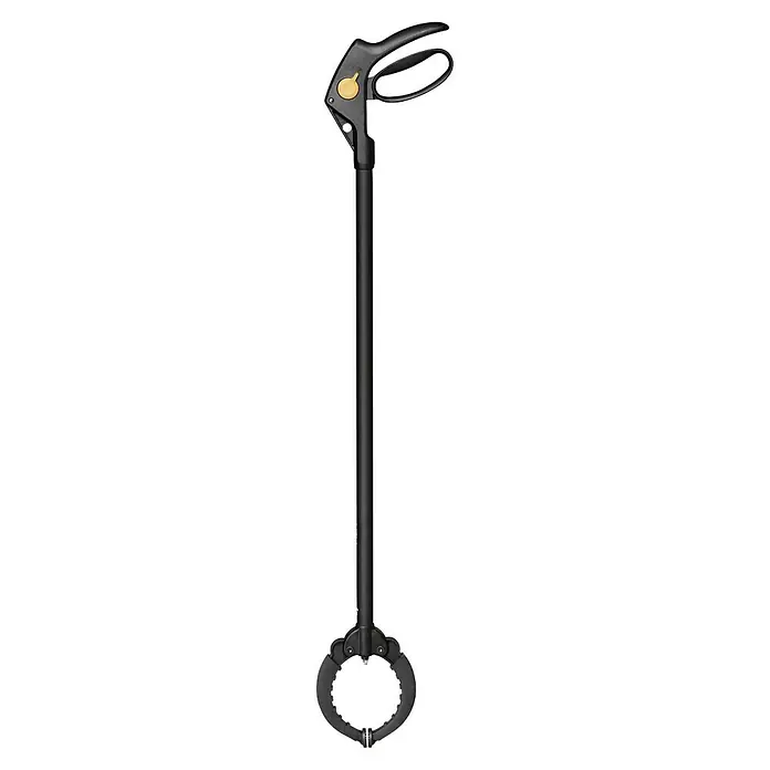 Fiskars Solid Greifer - Länge: 87,5 cm - Greifwerkzeug mit schwarzem Griff, Stange und runder Greifvorrichtung. Hilfreich zum Aufheben von Gegenständen ohne Bücken. Praktisch!