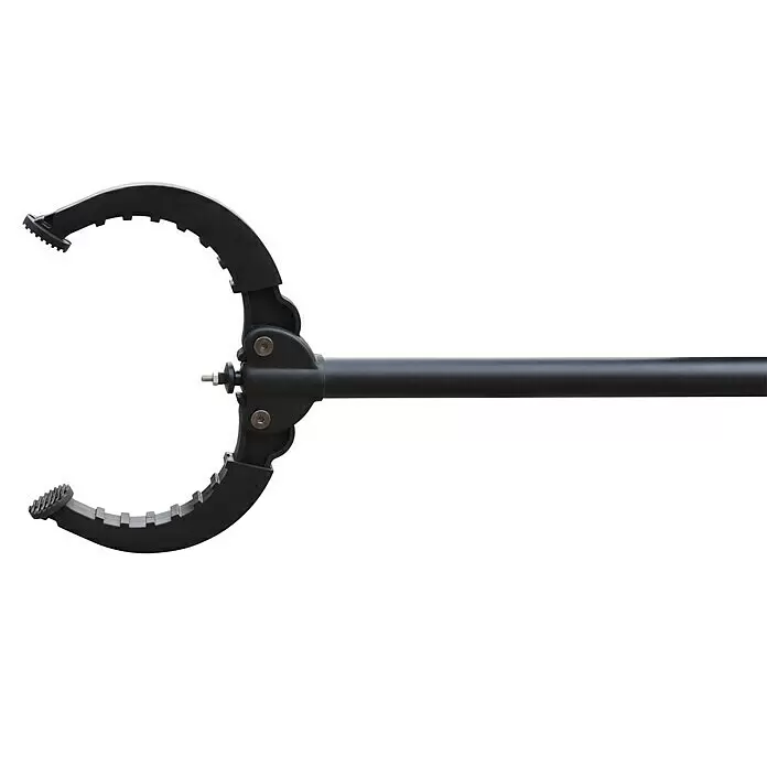 Fiskars Solid Greifer - Länge: 87,5 cm - Schwarzer Greifarm mit langem Griff und gebogenen, gezahnten Klauen.