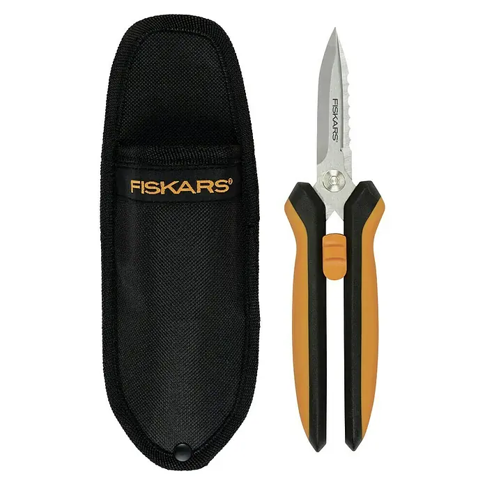 Fiskars Solid Mehrzweck-Schere SP320 - Länge: 20,6 cm - Fiskars Gartenschere mit Holster, ideal für präzise Schnitte im Garten. Hochwertige Verarbeitung für langanhaltende Leistung.