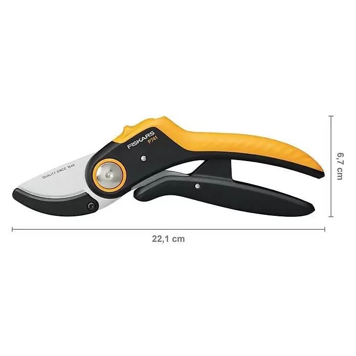 Fiskars Plus Gartenschere PowerLever P741Amboss, Max. Aststärke: 24 mm