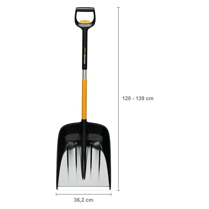 Fiskars X-series SchneeschaufelBreite: 36,2 cm, Teleskopstiel Sketch