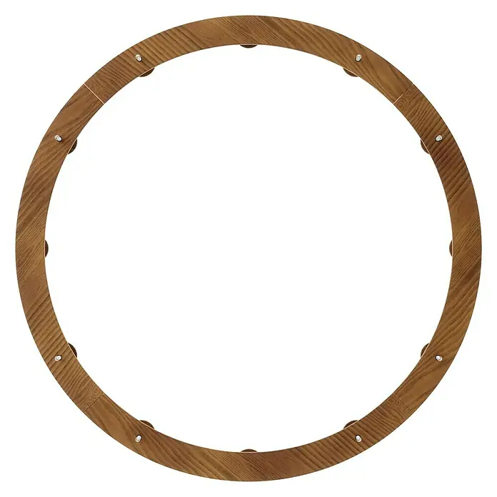 Umbra Garderobenhaken-Set Slinka - L x B x H: 4,8 x 42,8 x 11,4 cm, Anzahl Haken: 12 Stk., Walnuss - Ein kreisförmiger Holzrahmen mit Beschlägen. Seine warme Holzfarbe und die sichtbare Maserung machen ihn zu einem Blickfang. Ideal für Kunst und Handwerk.