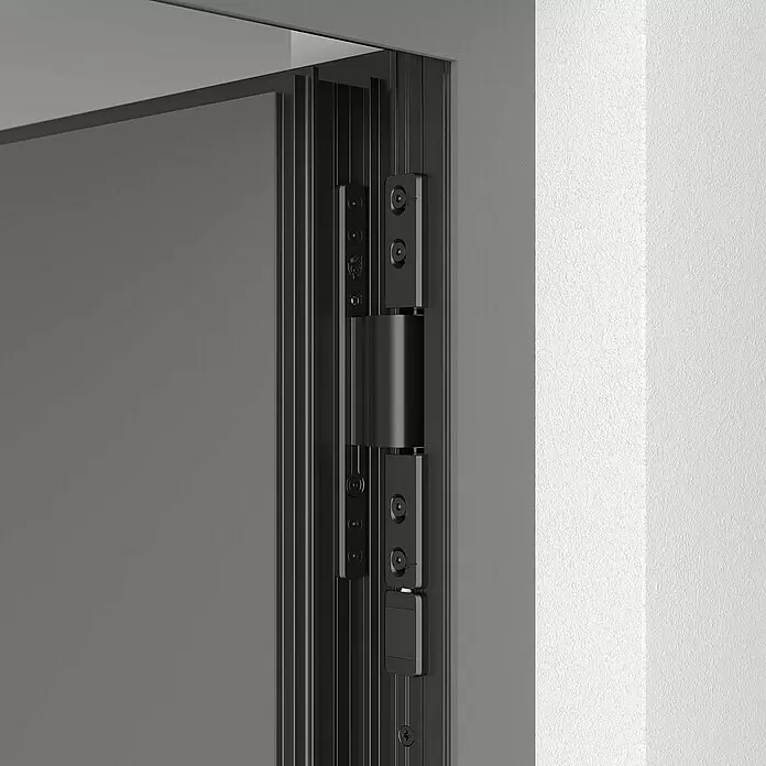 Portofino Blackline Edition Haustür 702PF Nero LA - 110 x 210 cm, DIN Anschlag: Links - Detailaufnahme