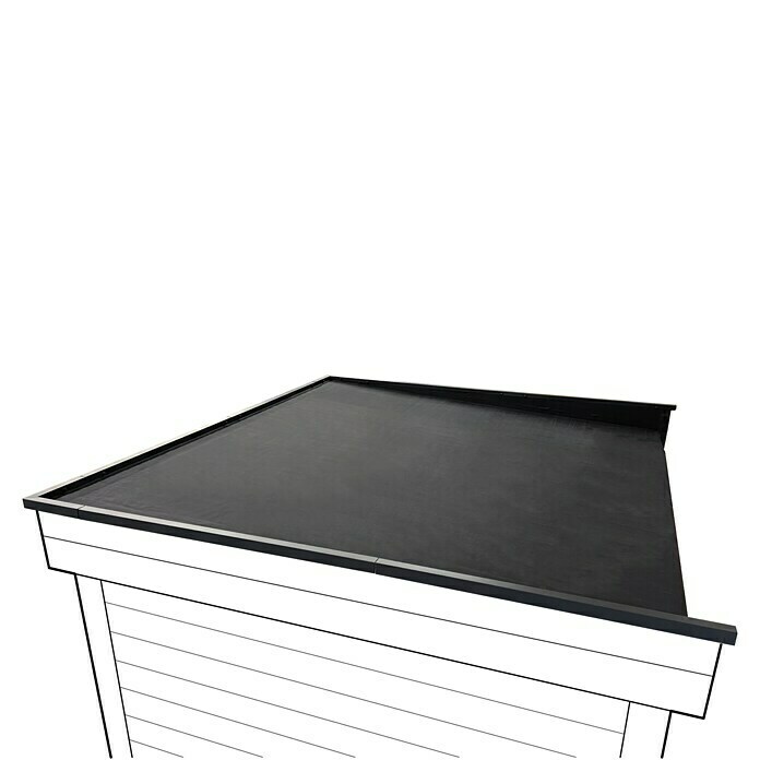 Kiehnholz Gartenhaus Cube 3.0 (Außenmaß inkl. Dachüberstand (B x T): 253 x  263 cm, Holz, Anthrazit, Mit EPDM Dachsystem) | BAUHAUS