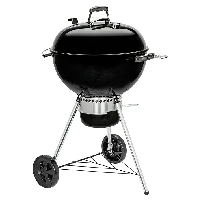 Weber Master-Touch GBS Kugelgrill E-5750 - Durchmesser Grillfläche: 57 cm, Schwarz - Schwarzer Kugelgrill von Weber mit Deckel und Rädern für den einfachen Transport im Garten oder auf der Terrasse.