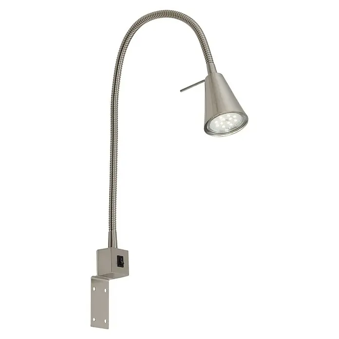 Briloner LED-Wandstrahler Tuso - 4 W, L x B x H: 5,8 x 21,7 x 40,3 cm, Warmweiß - Moderne LED-Arbeitsplatzleuchte mit flexiblem Arm zur optimalen Ausleuchtung von Arbeitsbereichen. Inklusive Schalter und Halterung.