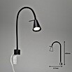 Brilo LED-Wandstrahler (4 W, Schwarz, L x B x H: 5,8 x 21,7 x 40,3 cm)