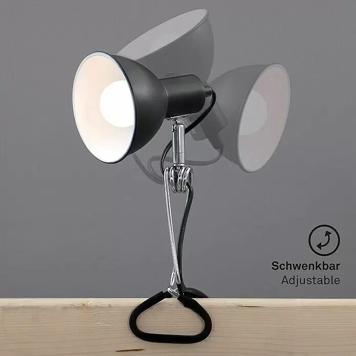 Briloner Klemmleuchte Fix - 8 W, L x B x H: 30,5 mm x 11 cm x 13 cm, Farbe Gehäuse: Schwarz - Anwendungsbeispiel