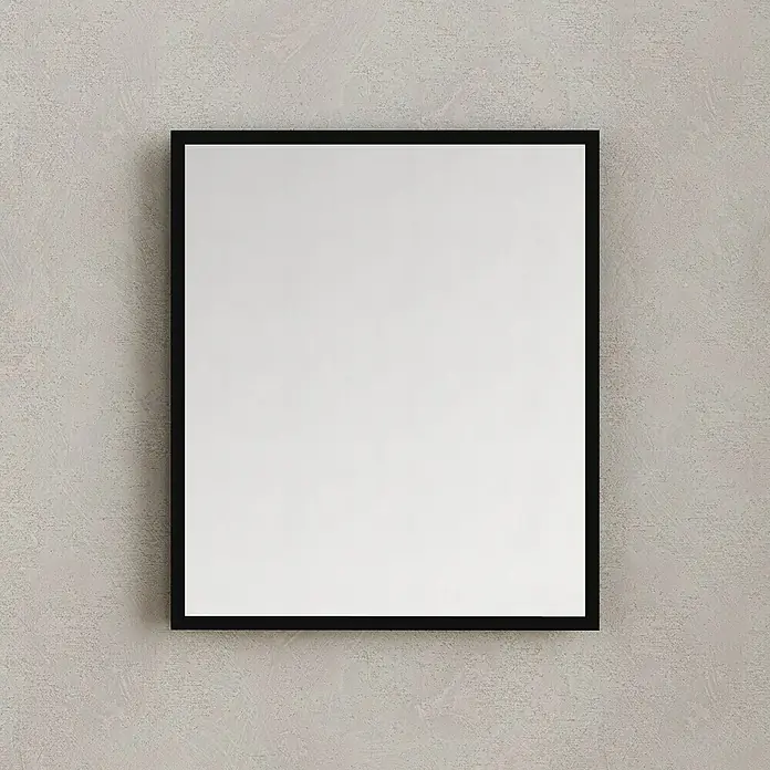 Artysan Espejo con marco Arosa - 60 x 80 cm, Negro - Espejo cuadrado con marco negro para un montaje elegante en la pared. Perfecto para el baño, el pasillo o el dormitorio.