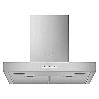 Smeg Campana decorativa KBT600XE (Ancho: 60 cm, Máx. Potencia del ventilador en modo extracción: 473 m³/h, Acero inoxidable)