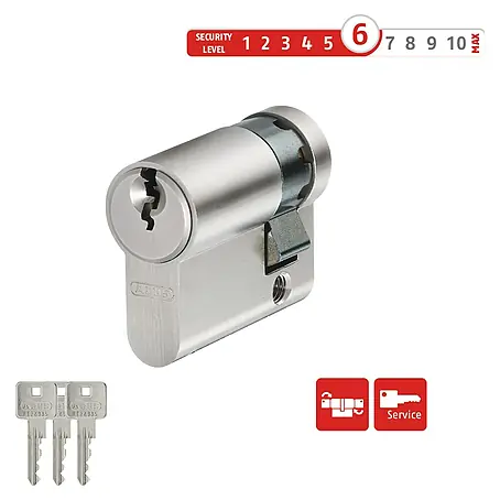 Abus  Profilzylinder E20NP Gleichschließend