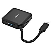 Hama USB-Hub 4 Ports (USB C-Stecker, Schwarz) | BAUHAUS