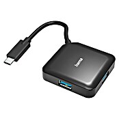 Hama USB-Hub 4 Ports (USB C-Stecker, Schwarz) | BAUHAUS