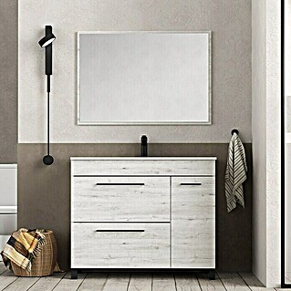 Mueble de lavabo Tabarca (L x An x Al: 44,6 x 100 x 83,3 cm, Silver, Mate)