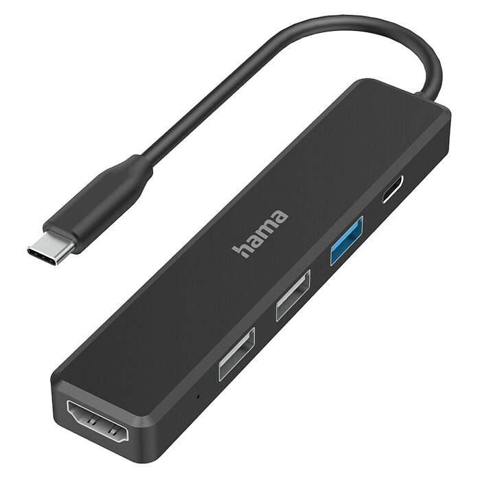 Hama Hub USB Multiport (Clavija USB C, Negro) | BAUHAUS